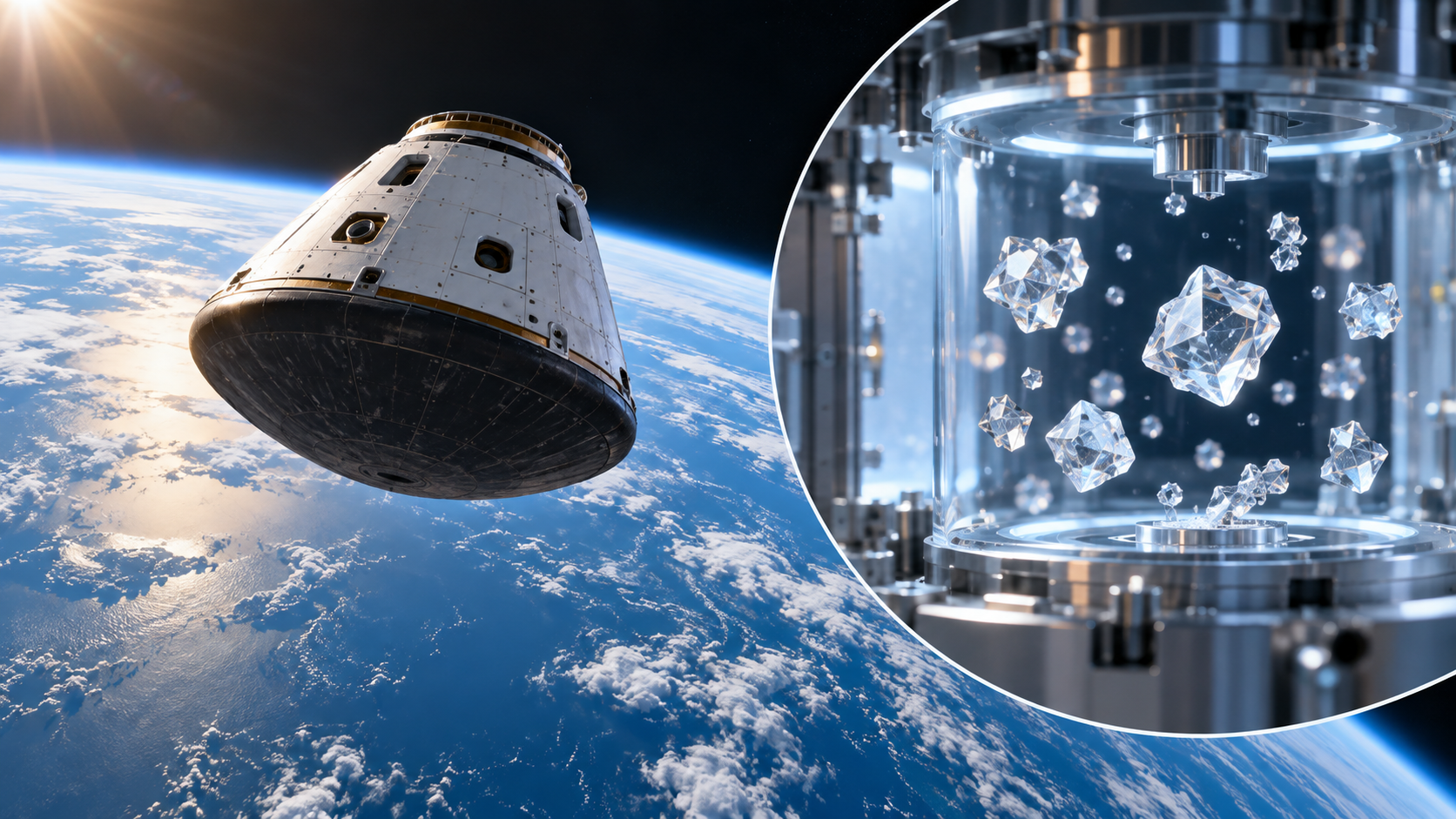AI editorial illustration: Varda Space Funding Reaches New Milestone for Orbital Drug Manufacturing