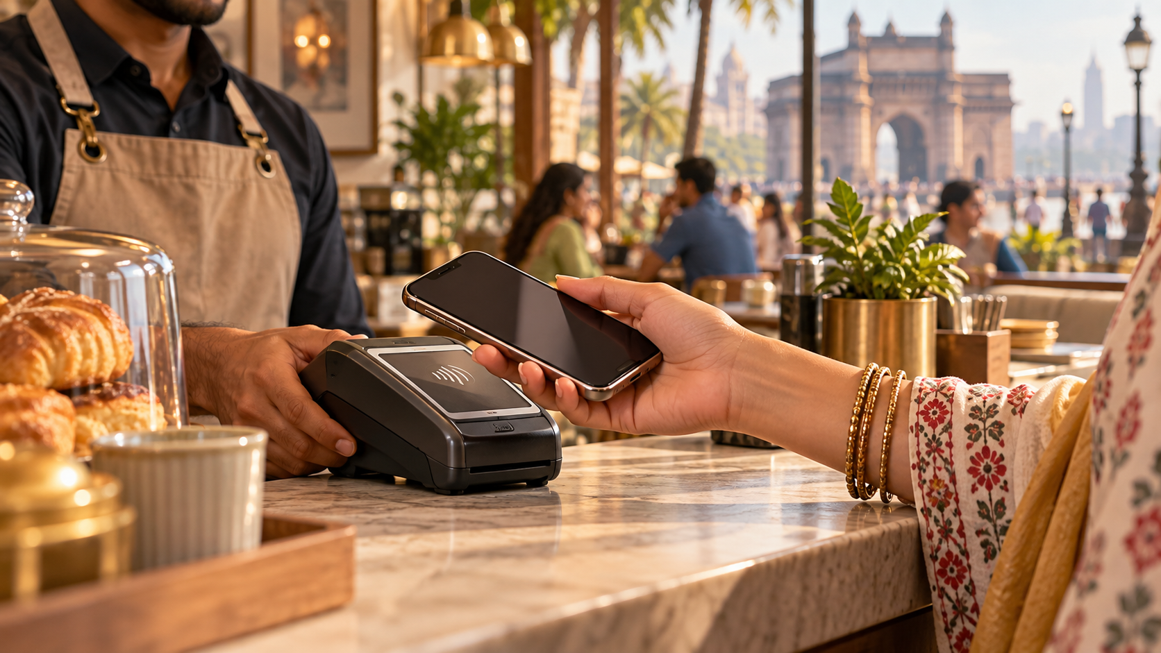AI editorial illustration: Apple Pay India Launch With Axis Bank Adds a New Card-Payment Option